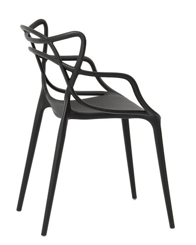 Modern, osztott szék, fekete - 3 darabos szett
