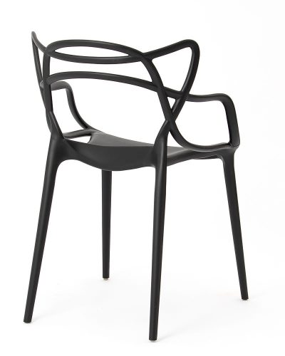 Modern, osztott szék, fekete - 3 darabos szett