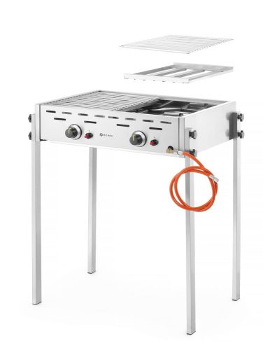 Roast-Master Pro gáz grill, HENDI, 11,6kW, 790x560x(H)900mm