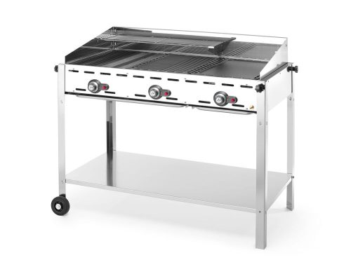 Zöld tűz 3 égőfejjel, HENDI, Profi Line, 17,4kW, 1078x612x(H)825mm