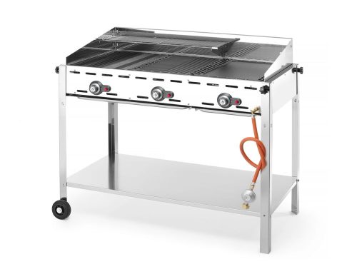 Zöld tűz 3 égőfejjel, HENDI, Profi Line, 17,4kW, 1078x612x(H)825mm