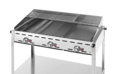 Zöld tűz 3 égőfejjel, HENDI, Profi Line, 17,4kW, 1078x612x(H)825mm