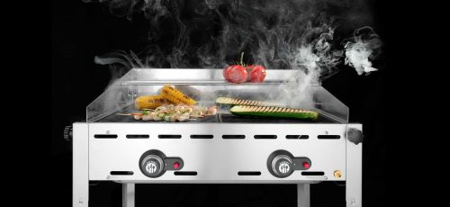Green Fire 2 égőfejjel, HENDI, Profi Line, 2 Rozsdamentes acél GN 1/1 grillsütő rács, 11,6kW, 740x612x(H)825mm