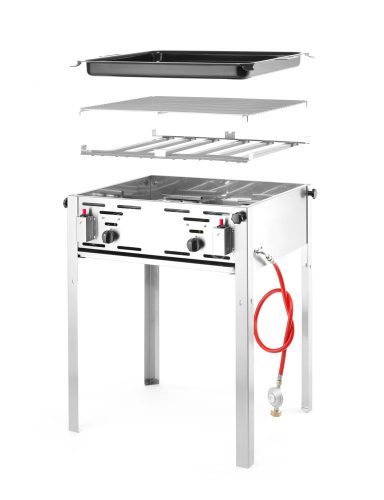 Gázüzemű Grill-Master Maxi, HENDI, 11,6kW, 650x540x(H)840mm
