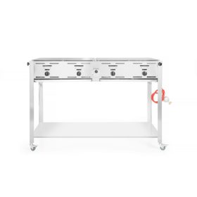   Gázüzemű Grill-Master Quattro, HENDI, 22kW, 1330x600x(H)920mm