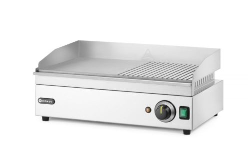 Rostlap sima, bordázott , HENDI, Kitchen Line, 220-240V/2400W, 527x404x(H)233mm