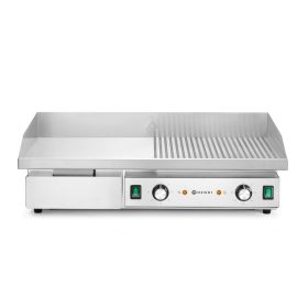   Sütőlap, félig sima, félig bordázott, HENDI, Budget Line, 400V/4400W, 720x460x(H)241mm