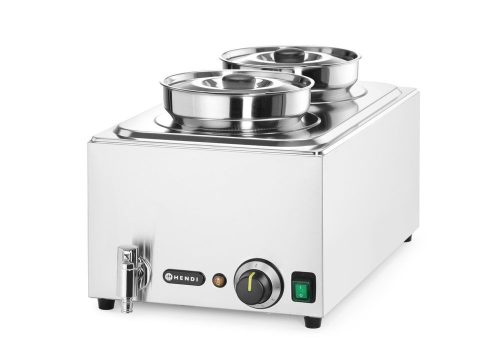 Ranger bain-marie készlet 2×4 literes tartállyal és fedéllel, HENDI, 8L, 220-240V/1000W, 604x332x(H)315mm