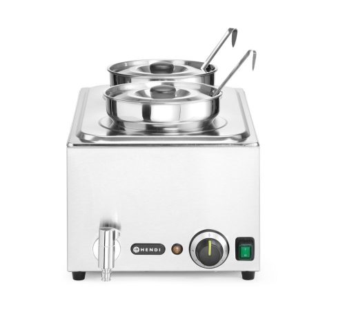Ranger bain-marie készlet 2×4 literes tartállyal és fedéllel, HENDI, 8L, 220-240V/1000W, 604x332x(H)315mm