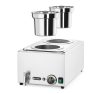 Ranger bain-marie készlet 2×4 literes tartállyal és fedéllel, HENDI, 8L, 220-240V/1000W, 604x332x(H)315mm