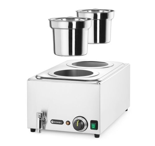 Ranger bain-marie készlet 2×4 literes tartállyal és fedéllel, HENDI, 8L, 220-240V/1000W, 604x332x(H)315mm