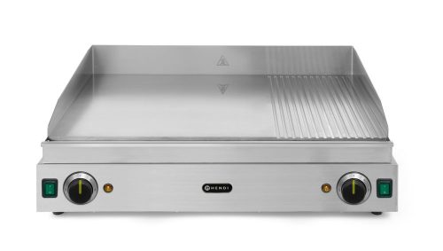 Szeletsütő lap, HENDI, Profi Line, 2/3 sima, 1/3 bordázott, 230V/3500W, 697x474x(H)241mm