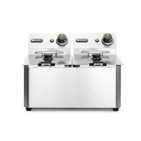   Olajsütő 2x4 l, HENDI, Kitchen Line, 8L, 230V/6000W, 470x380x(H)315mm