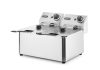 Olajsütő 2x4 l, HENDI, Kitchen Line, 8L, 230V/6000W, 470x380x(H)315mm