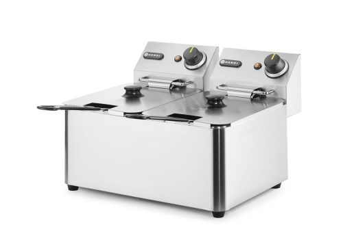 Olajsütő 2x4 l, HENDI, Kitchen Line, 8L, 230V/6000W, 470x380x(H)315mm