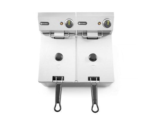 Olajsütő 2x4 l, HENDI, Kitchen Line, 8L, 230V/6000W, 470x380x(H)315mm