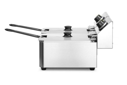 Olajsütő Kitchen Termékcsalád - 2x 6L, HENDI, Kitchen Line, 12L, 230V/6600W, 550x430x(H)305mm
