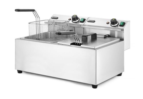Olajsütő Profi Line - 2 x 8 L, HENDI, Profi Line, 16L, 230V/7000W, 605x460x(H)369mm