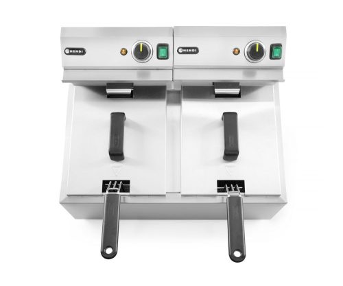 Olajsütő Profi Line - 2 x 8 L, HENDI, Profi Line, 16L, 230V/7000W, 605x460x(H)369mm