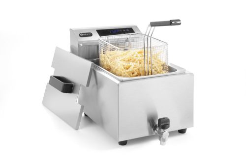 Olajsütő Profi Line digitális leeresztő csappal – 8 l, HENDI, Profi Line, 8L, 230V/3500W, 305x515x(H)345mm