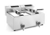 Olajsütő Profi Line digitális leeresztő csappal – 2 x 8 l, HENDI, Profi Line, 16L, 230V/7000W, 605x515x(H)350mm