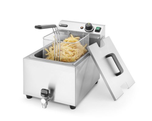 Olajsütő Profi Line olajleeresztő csappal - 8 l, HENDI, Profi Line, 8L, Világos szürke, 230V/3500W, 305x515x(H)354mm