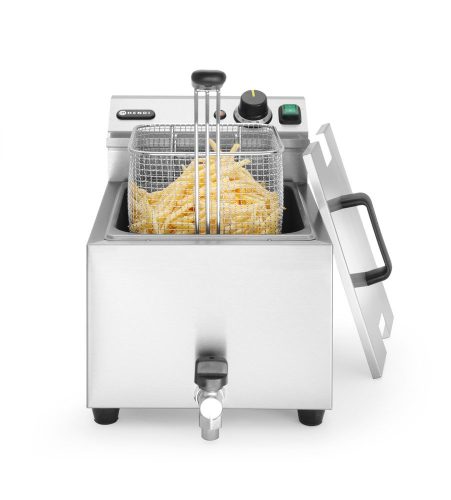 Olajsütő Profi Line olajleeresztő csappal - 8 l, HENDI, Profi Line, 8L, Világos szürke, 230V/3500W, 305x515x(H)354mm