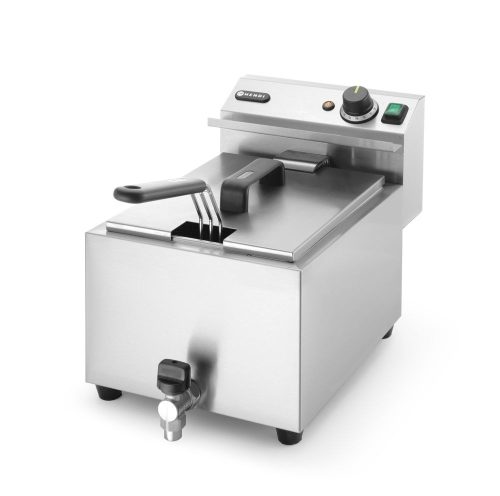 Olajsütő Profi Line olajleeresztő csappal - 8 l, HENDI, Profi Line, 8L, Világos szürke, 230V/3500W, 305x515x(H)354mm