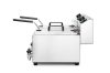 Olajsütő Profi Line olajleeresztő csappal - 2 x 8 L, HENDI, Profi Line, 16L, 230V/7000W, 610x515x(H)369mm
