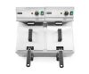 Olajsütő Profi Line olajleeresztő csappal - 2 x 8 L, HENDI, Profi Line, 16L, 230V/7000W, 610x515x(H)369mm