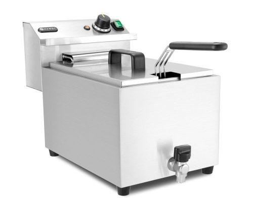 Olajsütő XL leeresztő csappal, HENDI, Profi Line, 10L, 400V/6600W, 300x585x(H)377mm