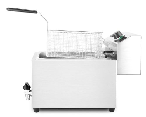 Olajsütő XL leeresztő csappal, HENDI, Profi Line, 10L, 400V/6600W, 300x585x(H)377mm