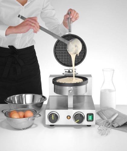 Goffrisütő kör alakú, HENDI, 230V/1000W, 250x491x(H)285mm