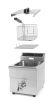 Indukciós olajsütő olajleeresztő csappal - 8 l, HENDI, 8L, Világos szürke, 230V/3500W, 288x619x(H)408mm