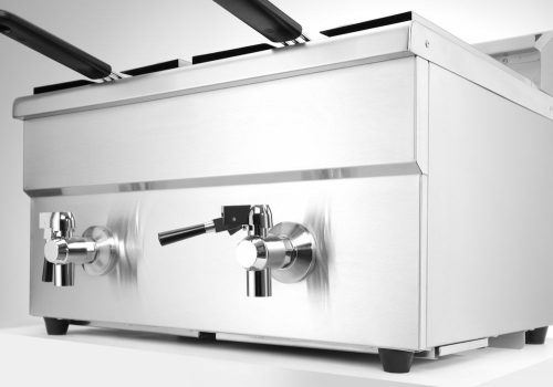 Indukciós olajsütő olajleeresztő csappal - 2 x 8 L, HENDI, Profi Termékcsalád, 16L, 230V/7000W, 577x609x(H)410mm