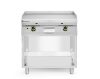 tílusos, sima felületű gázgrill egy három oldalról zárt szekrényen, HENDI, Kitchen Line, 10kW, 800x700x(H)900mm