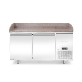   Pizzahűtő asztal gránit munkafelülettel, 2 ajtós, Arktic, 250L, Gránit, 230V/250W, 1510x800x(H)875mm