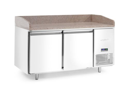 Pizzahűtő asztal gránit munkafelülettel, 2 ajtós, Arktic, 250L, Gránit, 230V/250W, 1510x800x(H)875mm