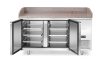 Pizzahűtő asztal gránit munkafelülettel, 2 ajtós, Arktic, 250L, Gránit, 230V/250W, 1510x800x(H)875mm
