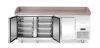 Pizza hűtőasztal gránit munkafelülettel, 3 ajtós, Arktic, 375L, Gránit, 230V/400W, 2010x800x(H)875mm