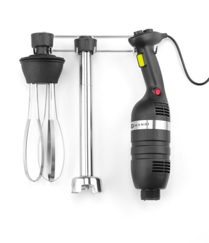 Beállítás: Stiftmixer 350 változtatható sebességgel + habverővel + falra szerelhető tartóval, HENDI, Kitchen Termékcsalád, Fekete, 230V/350W, 110x324x(H)816mm