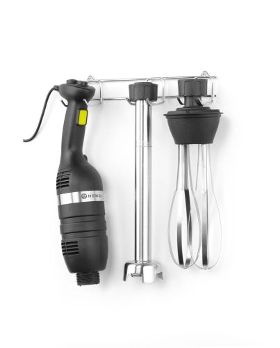 Beállítás: Stiftmixer 350 változtatható sebességgel + habverővel + falra szerelhető tartóval, HENDI, Kitchen Termékcsalád, Fekete, 230V/350W, 110x324x(H)816mm