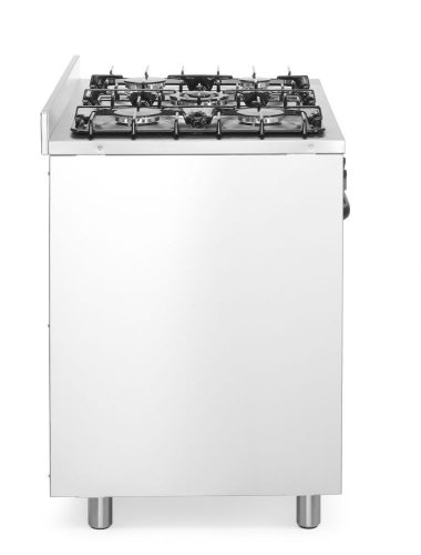 Gáztűzhely - 5 égőfej elektromos sütővel, HENDI, Kitchen Line, Ezüst, 230V/2900W, 14,3kW, 900x653x(H)900mm