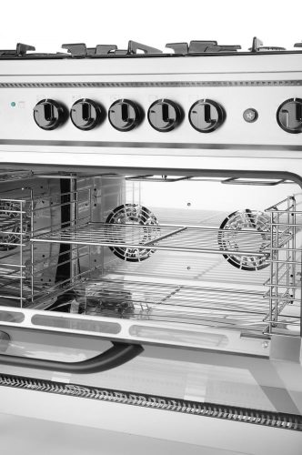 Gáztűzhely - 5 égőfej elektromos sütővel, HENDI, Kitchen Line, Ezüst, 230V/2900W, 14,3kW, 900x653x(H)900mm