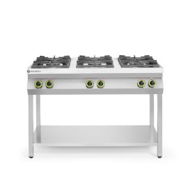   Gáztűzhely 6 égőfejes nyitott állvány, HENDI, Kitchen Termékcsalád, 28,5kW, 1200x700x(H)900mm