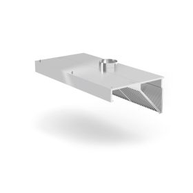   Falra szerelhető páraelszívó, hajlított, HENDI, Profi Line, világítás nélkül, 1000x700x(H)450mm