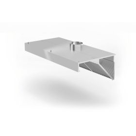   Falra szerelhető páraelszívó, hajlított, HENDI, Profi Line, LED-világítással, 1200x700x(H)450mm