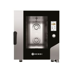   Hőlégbefúvásos gőzsütő – Touch 7 x GN 1/1, elektromos, közvetlen gőzzel és érintőképernyővel vezérelhető, HENDI, 730x784x(H)850mm