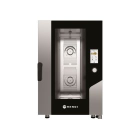   Hőlégbefúvásos gőzsütő – Touch 11 x GN 1/1, elektromos, közvetlen gőzzel és érintőképernyővel vezérelhető, HENDI, 730x785x(H)1130mm