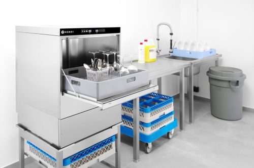 Pohár mosogatógép 40x40 - elektronikus vezérlés, HENDI, 230V/2800W, 470x510x(H)710mm